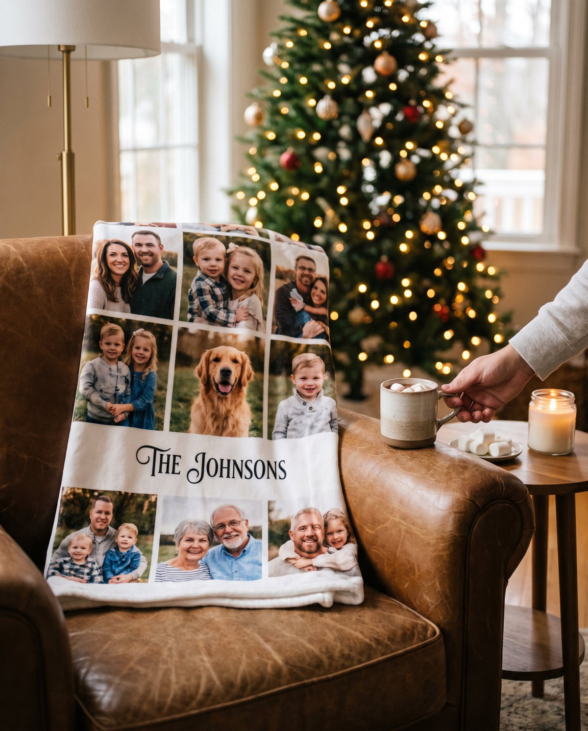 Family Photo Collage Blanket