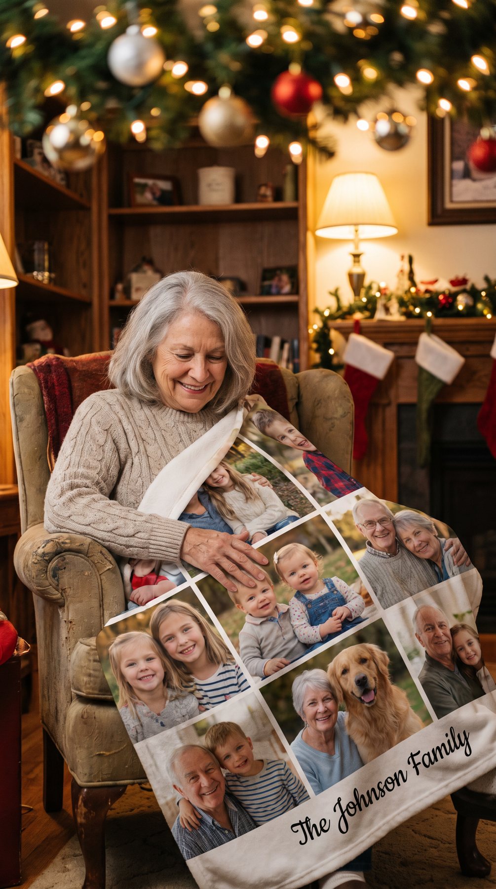 Family Photo Collage Blanket