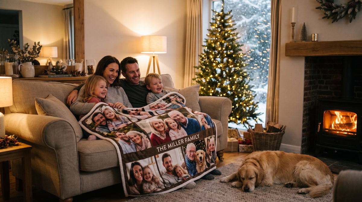 Family Photo Collage Blanket