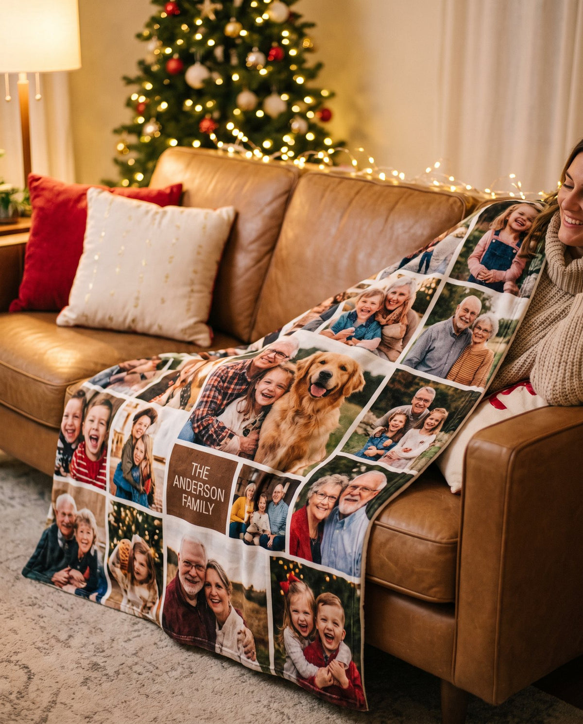 Family Photo Collage Blanket
